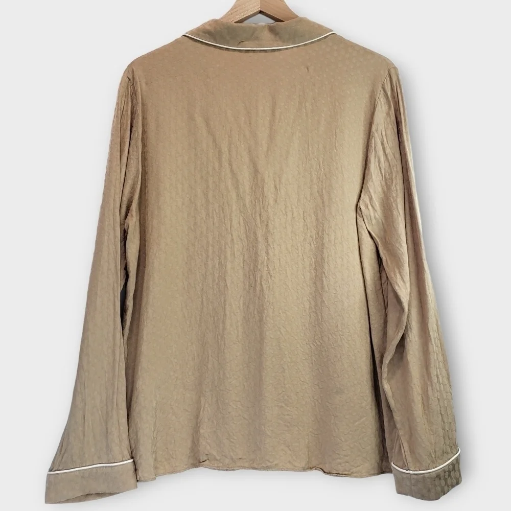 Other Stories Pajama Top Satin Textured Medium - Picture 7 of 12